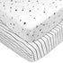 American Baby Company 2 Pack Fitted Pack N Play Playard Sheet 27" x 39", Soft Breathable Neutral 100% Cotton Jersey Pack and Play Sheet, Silver Bl...