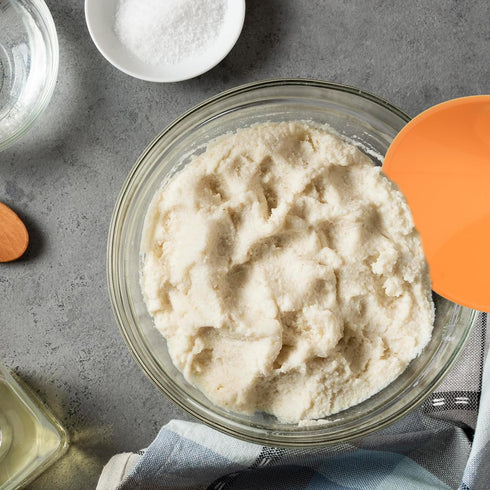 Flexible Curved Edge Silicone Bowl Scraper, Food Grade Dough Scraper for Baking Sourdough Bread, Cake, Bench Scrapers, Multipurpose Kitchen Dish S...