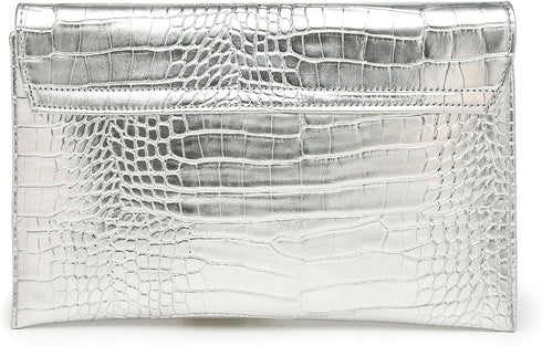 Envelope Clutch Purse for Women Leather Handbag Evening Bag with Detachable Chain for Wedding Party Prom...
