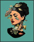 Posterizer 1 pcs-fishes and a vintage woman collage-Art for Animal Lovers-Retro Art-Gift for Art Lovers- UNFRAMED Wall Art...