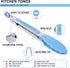 MSY BIGSUNNY Kitchen Food Tongs - 7" Mini Silicone Serving Tongs - Set of 3 (Blue)...