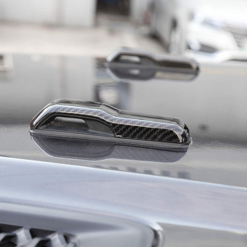 CheroCar JL Engine Hood Hinge Cover Decoration Cover Stickers Rec Exterior Accessories for Jeep Wrangler JL & Jeep Gladiator JT 2018-2025(Carbon F...
