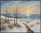 Posterizer 1 pcs-snowy winter nature scene in oil painting style-9-Landscape & Nature Art-GIft for Men Women Teens-Living Room Bedroom Decor- unfr...