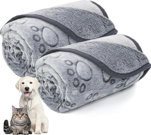Small Dog Blanket for Medium Large Dogs Fleece Puppy Blanket Washable Dog Blankets for Bed Couch Protection with Cute Paw Print Pet Puppy Cat Blan...