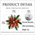 RareLove Vintage Christmas Poinsettia Brooch, Red with Green Leafs Poinsettia Flower Wreath CZ Rhinestone Crystal Christmas Pins and Brooches for ...