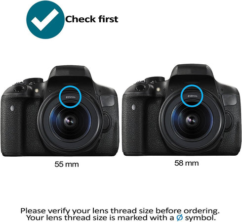 55mm and 58mm Digital Tulip Flower Lens Hood for Nikon D3500, D5600, D3400 DSLR Camera with Nikon 18-55mm f/3.5-5.6G VR AF-P DX and Nikon 70-300mm...