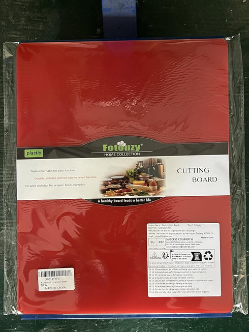 Fotouzy Plastic Cutting Boards for Kitchen, Flexible Cutting Mats Set of 7, BPA-Free, Non-Porous, Dishwasher Safe, 15x12 In, 7 Translucent Colors...
