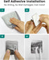 Adhesive Hooks Heavy Duty Stick on Wall No Damage Towel Hooks Sticky Hooks for Hanging Bathroom Kitchen Home 8 Packs Stainless Steel Waterproof Br...