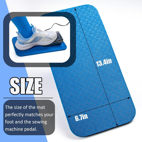 Sewing Machine Pedal Mat, No Slip Mat for Sewing Machine Foot Pedal, Waterproof Easy to Clean, Quilting Supplies Accessories (1pcs)...
