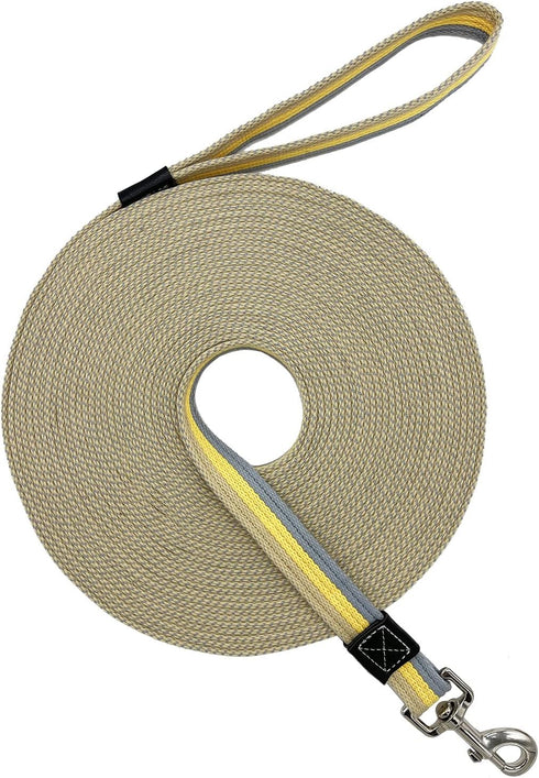 Cotton Web Strong Dog Trainning Lead Basic Walking Hiking Lead Mid Yellow 10FT/Width 1"...