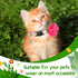 Weewooday 4 Pcs Spring Cat Collar for Girl Cats Gir Cat Collars Flower with Bell and Removable Floral Flower Patterns Adjustable Collar for Pets H...