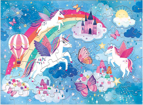 Unicorn Dreams Scratch and Sniff Puzzle from Mudpuppy - 60 Piece Jigsaw Puzzle with 6 Shaped Pieces, Features Colorful Illustrations, 3 Magical Sc...