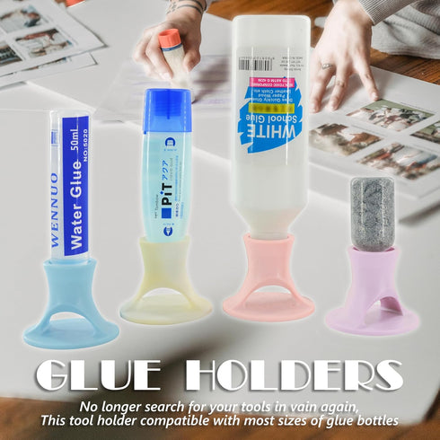 Plastic Liquid Glue Holder for Glue Bottle Stand, Paper Craft Glue Holder Tool for Craftsmen Suitable for Most Sized Glue Bottles for Scrapbooking...