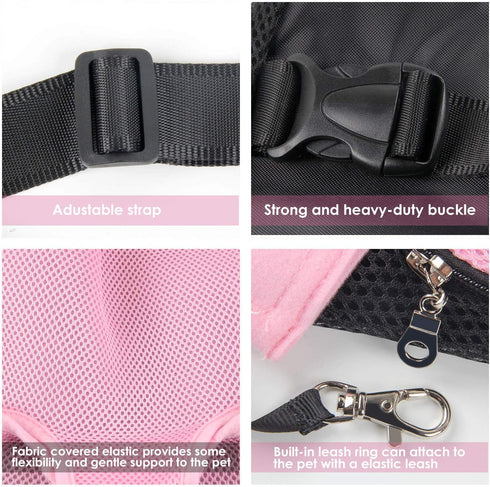 Dog Carrier Pink Legs Out Front Pet Carrier Backpack Comfortable Puppy Bag with Shoulder Strap and Sling for Travel Hiking Camping Outdoor...