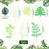 LaVenty Set of 7 Glittery Tropical Leaves Cake Topper Tropical Wedding Cake Decoration greenery Palm Leaf Cake Topper...