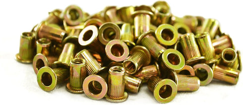 Astro Pneumatic Tool RN4M 100-Piece M4 4mm Steel Rivet Nuts, Zinc Plated...