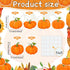 60 Pieces Pumpkin Cutouts Classroom Decoration Fall Bulletin Board Decorations 6 Designs Pumpkin Cutouts with 60 Glue Point for Halloween Fall Tha...