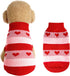 Dog Heart Knitted Sweater Warm Pet Dog Clothes Winter Dog Outfits for Small Puppy Cat Pets (Red, M)...