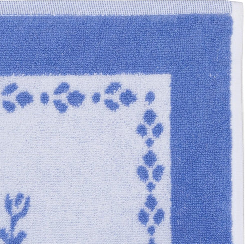French Cotton Square Terry Towel, Lavande Lavande, 20-Inches by 20-Inches, Lavender, White...