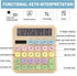 Calculators Desktop, Beige Mechanical Calculator, Cute Calculator 12 Digit Desk Basic Calculator Large Display, Dual Power Solar Battery, Office H...