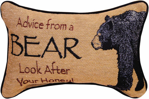 Manual The Lodge Collection Reversible Throw Pillow, 12.5 X 8.5-Inch, Advice from a Bear X Your True Nature...