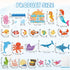 gisgfim Under The Sea Bulletin Board Decoration Set Classroom Sea Animals Cutouts Borders for School Decor Ocean Theme Summer Welcome Bulletin Boa...