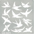 Aleks Melnyk No.468 Metal Stencil, Many swallows fly in The sky, Birds, Animals, Small Stencil, 1 PC, Template for Wood Burning, Engraving, Crafti...