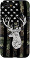 Deer Hunting Camouflage American Flag Whitetail Buck USA Case for iPhone SE (2020) / 7 / 8...