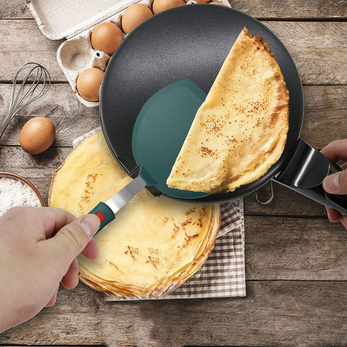 Silicone Spatula Set of 2 for Nonstick Cookware,Tenta Tenta Kitchen Slotted Angle Spatula Round Pancake Spatula Silicone 600°F Heat Resistant Clas...
