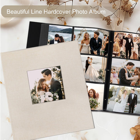 Artmag Fabric Photo Album 4x6 600 Large Capacity for Family Wedding Anniversary Linen Album Holds 600 Horizontal and Vertical Photos (600 Pockets,...