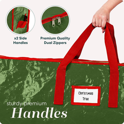 Handy Laundry, Christmas Tree Storage Bag - Stores 9 Foot Artificial Xmas Holiday Tree, Durable Waterproof Material, Zippered Bag, Carry Handles. ...