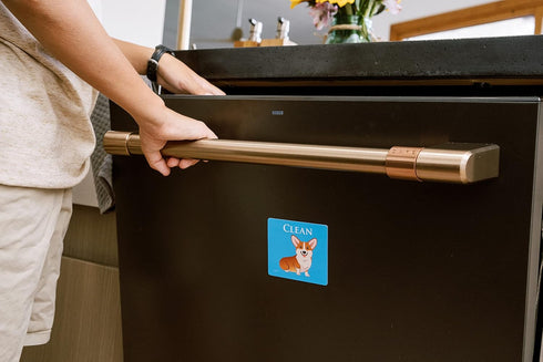 Corgi Dog Butt Funny Dishwasher Magnet Clean Dirty Sign, Reversible Clean Dirty Magnet for Dishwasher, Funny Corgi Butt Magnets, Strong & Universa...