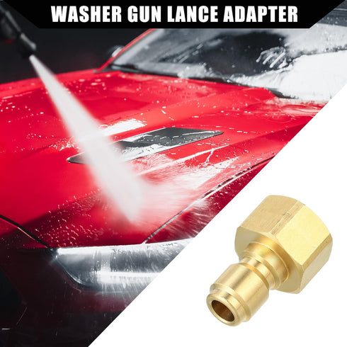 Pressure Washer Coupler/Outer Washer Gun Adapter Universal for Car/Durable Brass 1/2" / 1 Pcs Copper Tone...