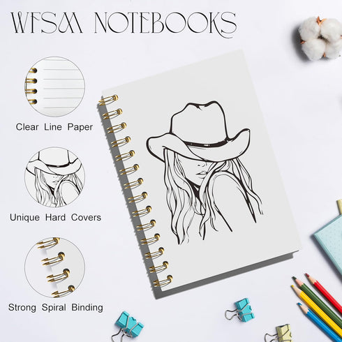 Cowgirl Notebook - Preppy Notebook, Preppy Journal, Western Notebook, Western Office Supplies, Howdy Western Notebook Journal, Cowgirl Stuff Spira...