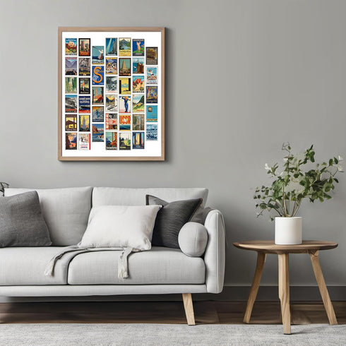 Posterizer 1 pcs-Miniature Vintage Travel Posters- Tasmania-Switzerland-Holiday Poster Collection-Gift for Men Women Entrepreneur Teens - UNFRAMED...
