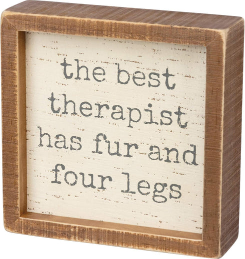 Primitives by Kathy 100692 Inset Wood Box Sign, 6 x 6 x 1.75-Inches, Four Legs...