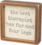 Primitives by Kathy 100692 Inset Wood Box Sign, 6 x 6 x 1.75-Inches, Four Legs...