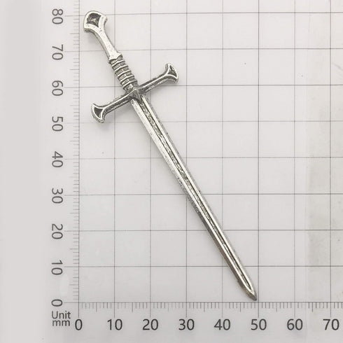 12pcs Craft Supplies Antique Silver Swords Knife Bookmark Charms Pendants for Crafting, Jewelry Findings Making Accessory for DIY Necklace Bracele...