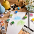 52 Pieces Mini Ink Blending Tools with Replacement Foam Pads Ink Pads Detail Blending Tools and 24 Colors Craft Ink Pad Stamps for Distressing Scr...