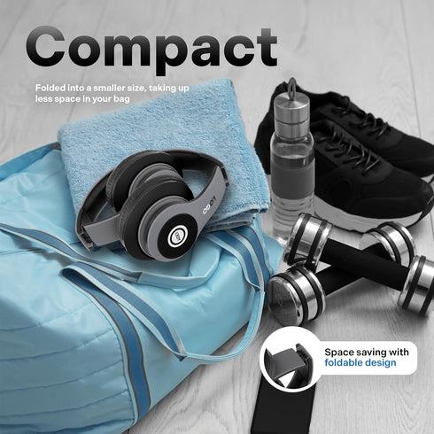 iJoy Bluetooth Headphones Over Ear, Wireless and Wired Foldable Headset Built-in Microphone, FM, Micro SD Card Slot - (Green) Adults Kids Men Wome...