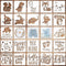 Varku 22 PCS Baby Shower Stencils PET for Onesie, Infant One-piece Deorative Kit Lovely Cartoon, Boy Girl Baby Shirt Fabric Stencils for Clothes, ...