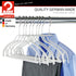 Mawa by Reston Lloyd Silhouette Ultra-Thin Series, Non-Slip Space Saving Shirt Hanger with Pant Bar & Skirt Hooks, Style 42/FTU, Pack of 2, White...