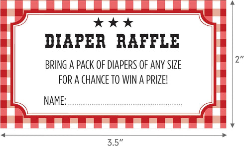 BBQ Baby-Q Diaper Raffle Baby Shower Cards - 24 count...