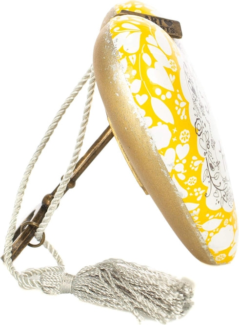 DEMDACO Sisters By Heart Dandelion Yellow 4 x 3 Heart Shaped Resin Keepsake Decoration...