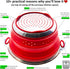 Collapsible Colander and Funnel - Stainless Steel Meets Red Silicone. RV Accessories for Inside, Camper Organization and Storage Idea, Motorhome, ...