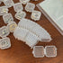 10Pcs White Storage Box, Mini Square Clear Plastic Organizer, Lightweight Travel Kit for Earplugs, Jewelry, Beads, Coins, Craft Gadgets - Approx O...
