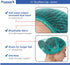 ProtectX 100-Pack Green Disposable Hair Nets, Elastic Head Cover, Bouffant Caps, Sanitation Head Cover for Food Service, Spa Men & Women - 21 inch...
