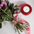 1 inch Red Organza Ribbon, 50 Yard Sheer Chiffon Ribbon for Gift Wrapping, Transparent Wired Tulle Ribbon for Holiday Presents, Birthday Cards, We...