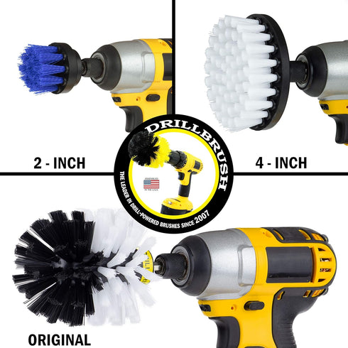 Drillbrush Pet Hair Remover Brush - Lint Roller Brush Alternative – Car Carpet Pet Hair Lifter and Lint Remover - Dog Brush/Cat Brush Drill Attach...