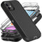 for iPhone 11 Case, Military Grade 3 in 1 Heavy Duty Shockproof/Drop Proof/Dust Proof Case with 2Pcs Tempered Glass Screen Protector (Black/Grey)....